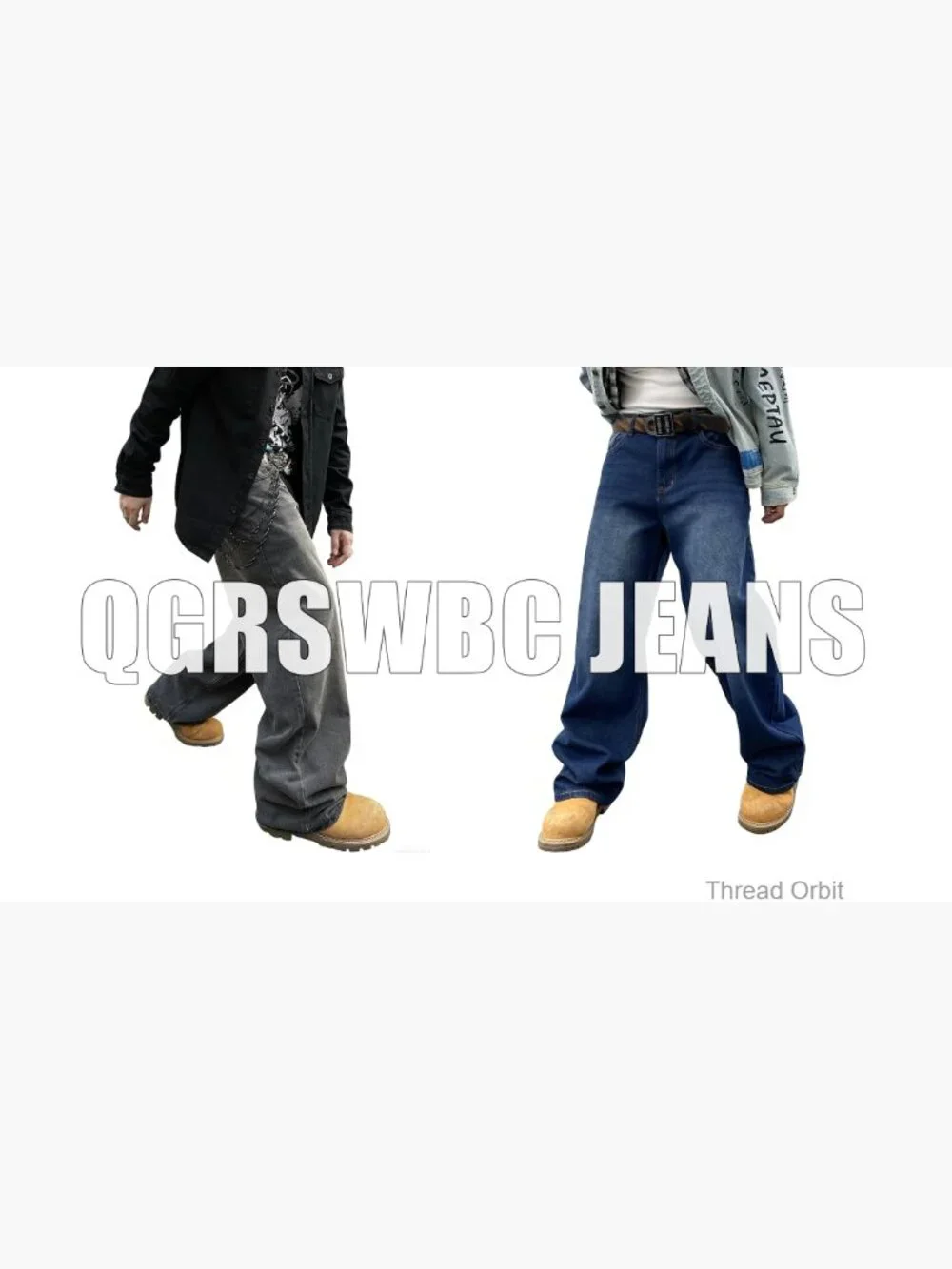 Baggy Y2K Wide Leg Denim Jeans Hip Hop Skater Pants Loose Fit Trousers 2000s